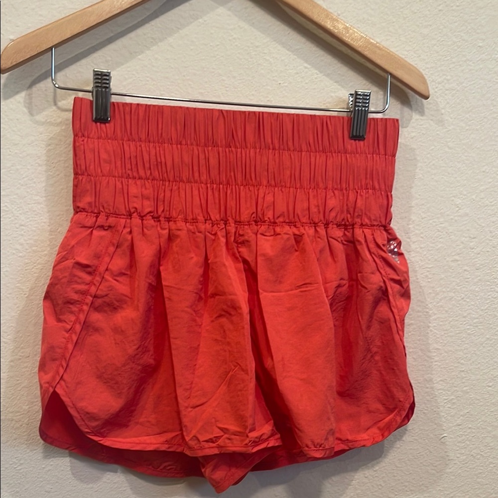 Women’s High-Waist Elastic Red Shorts